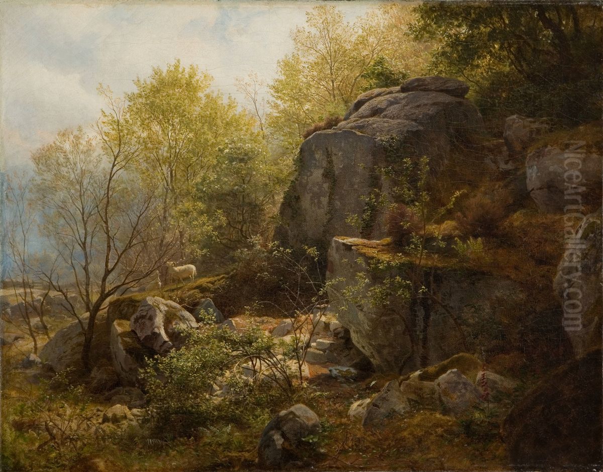 Near Conway, North Wales Oil Painting by Alexander Helwig Wyant