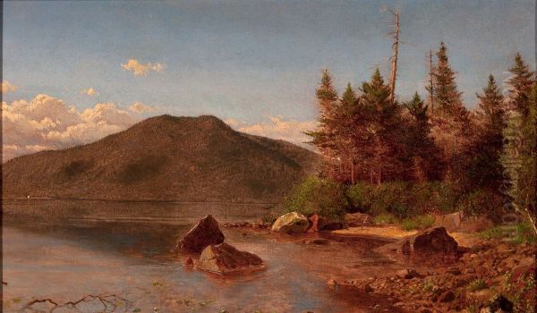 Adirondack Lake Oil Painting by Alexander Helwig Wyant