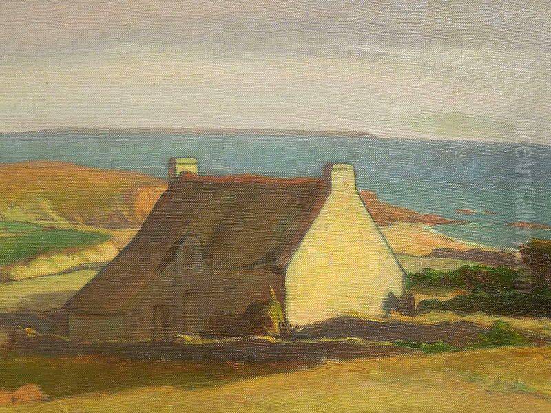 Cottage at Le Pouldu Oil Painting by Wladyslaw Slewinski