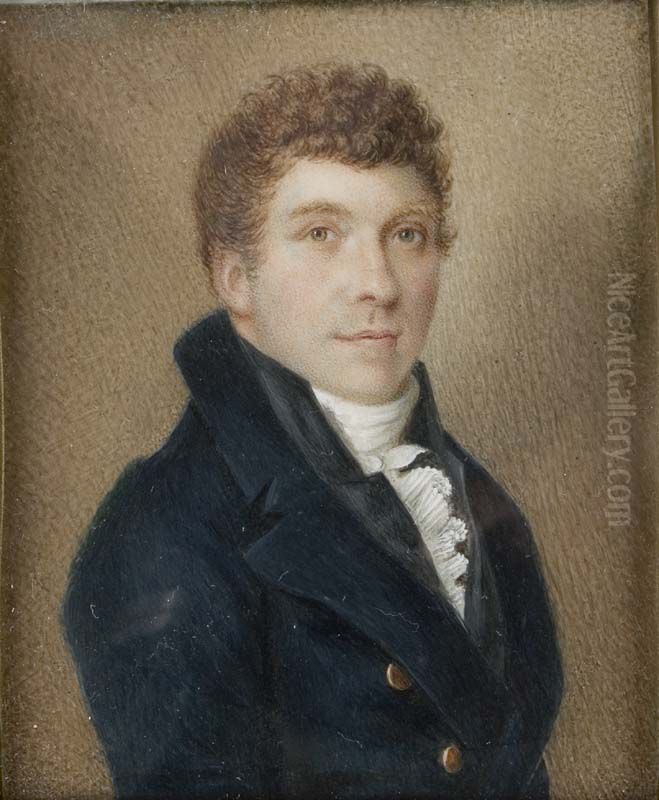 Zelfportret van Willem Bartel van der Kooi, kunstschilder Oil Painting by Willem Bartel Van Der Kooi