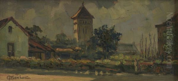 Landschap Oil Painting by Guillaume Eberhard