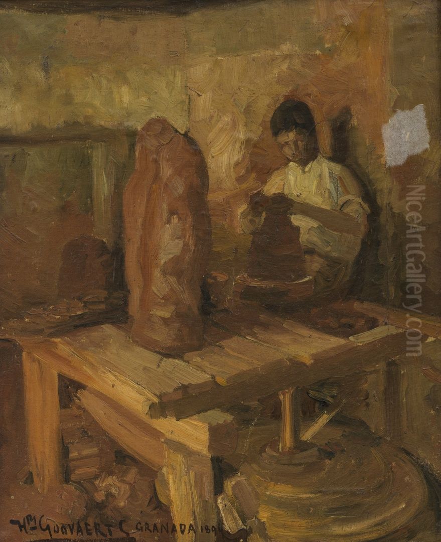Pottenbakker in Granada Oil Painting by Henri Goovaerts