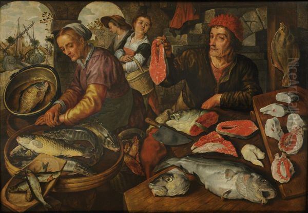 Vismarkt Oil Painting by Joachim Beuckelaer