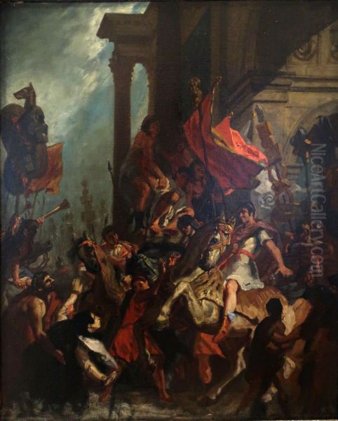 La justice de Trajan Oil Painting by Eugene Delacroix