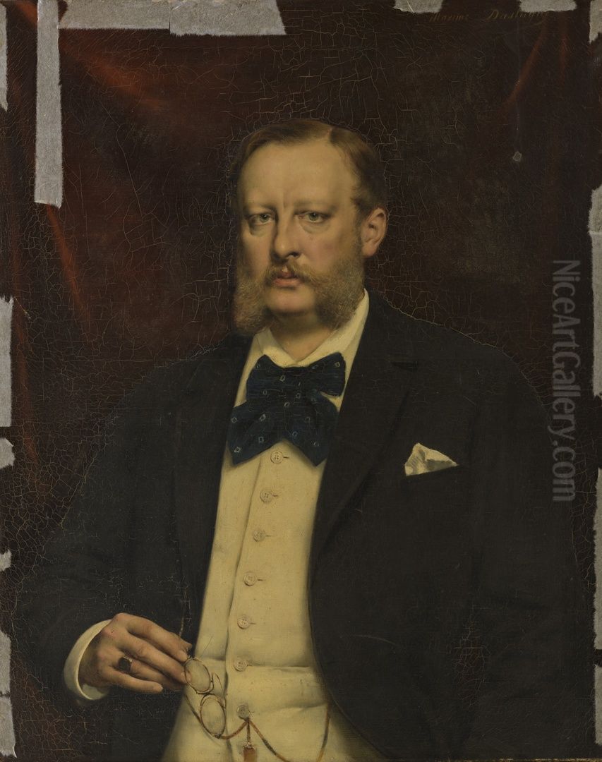 Portret van Jhr.Mr.Leopold Frans Willem Ernst van Binckhorst tot den Binckhorst (1842-1904), rechter te Alexandrie Oil Painting by Maxime Dastugue