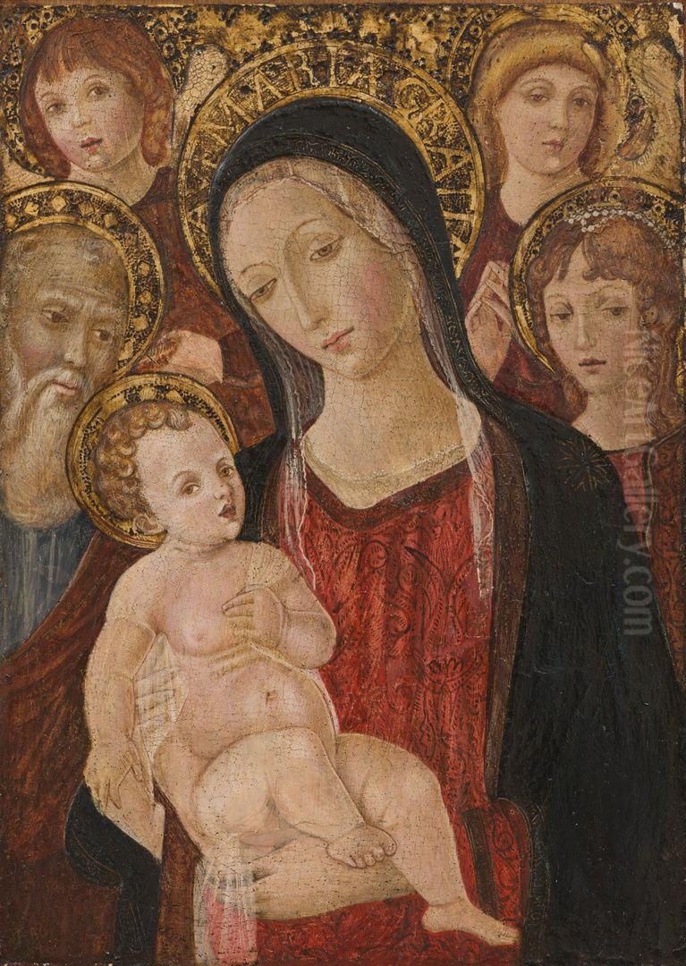 Madonna with saints Oil Painting by Matteo Di Giovanni Madonna with saints Oil Painting by Matteo Di Giovanni