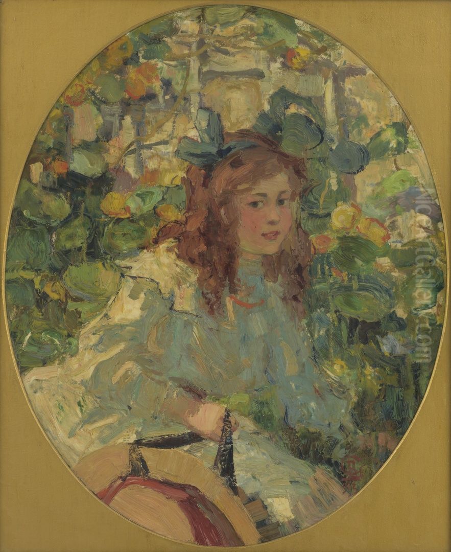 Zittend meisje Oil Painting by Rob Graafland