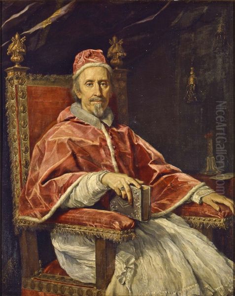 Ritratto di Clemente IX (Rospigliosi, 1667-1669) Oil Painting by Carlo Maratta
