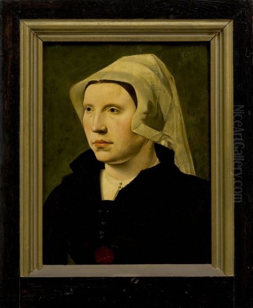 Portret van een onbekende vrouw Oil Painting by Jan Van Scorel