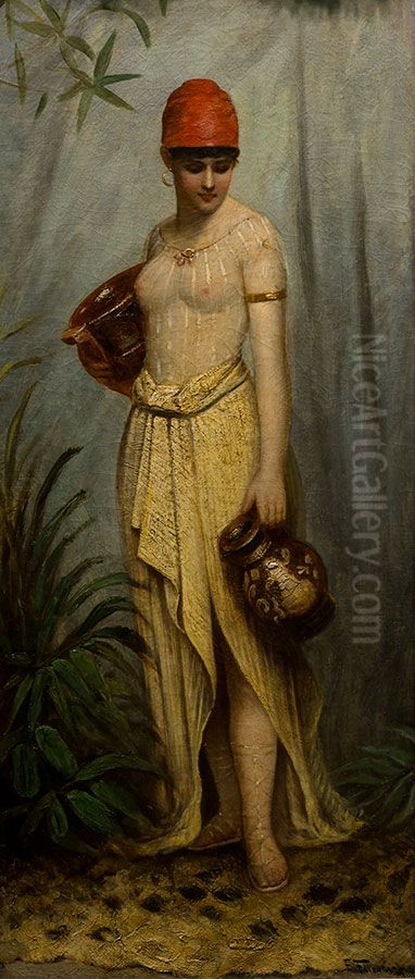 Egyptian woman Oil Painting by Egisto Ferroni Egyptian woman Oil Painting by Egisto Ferroni