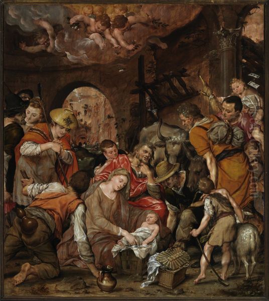 Drieluik met taferelen uit het leven van Maria. Oil Painting by Dirck Barendsz