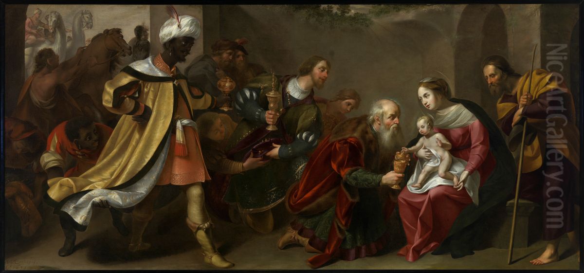 Adoration of the kings Oil Painting by Wouter Crabeth II