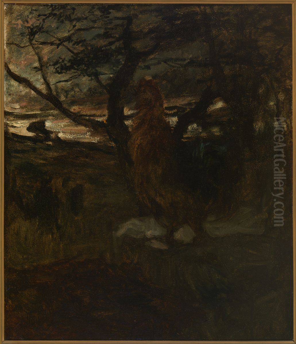 De dageraad. Oil Painting by Jacob Maris