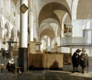 VERVALLEN Oude kerk te Delft,