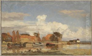 Vaart met boten (Enkhuizen).