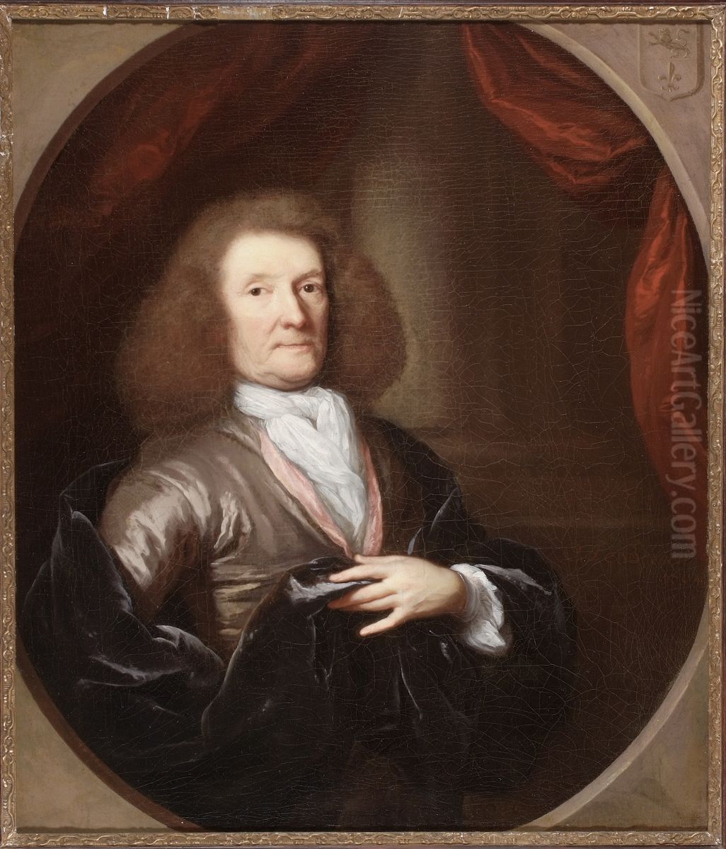 Portrait of Hugo van Strijen (1646-1710) Oil Painting by Arnold Boonen
