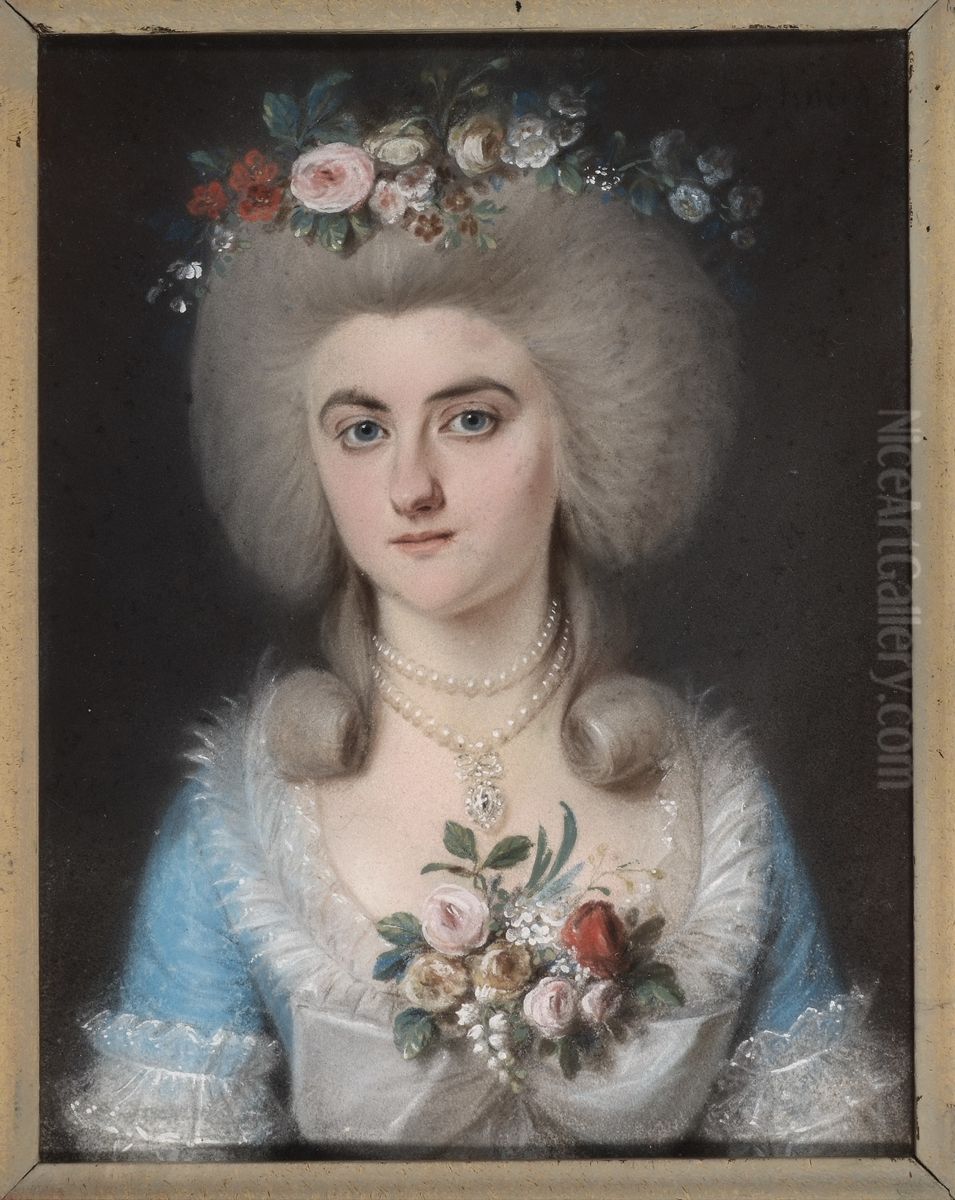 Portret van Constantia Catherina Jongbloet. Oil Painting by Izaak Schmidt