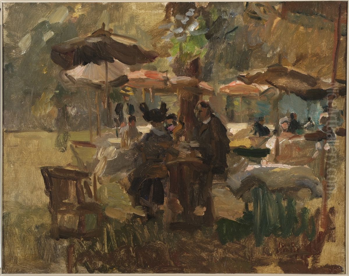 Hyde Park (London). Oil Painting by Isaac Lazarus Israels