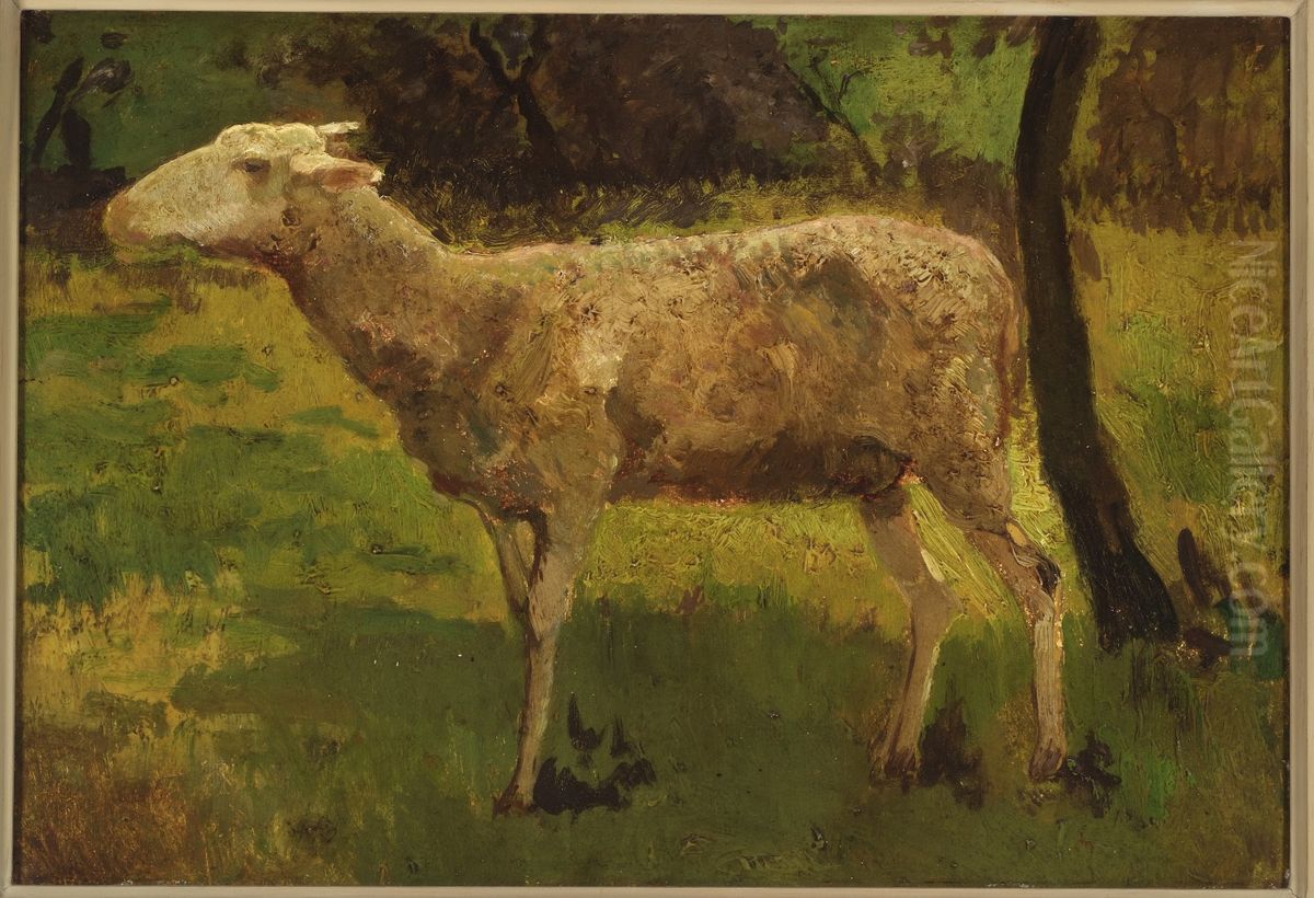 Schaap. Oil Painting by Hippolyte Boulenger