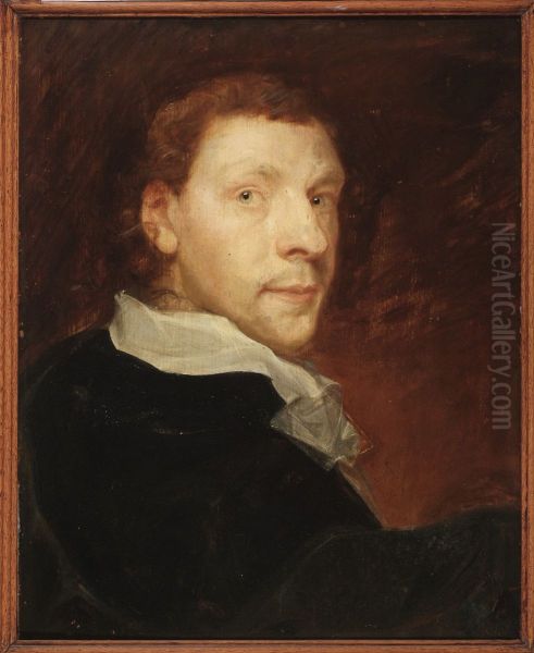 Zelfportret van Willem Vincentsz Paets. Oil Painting by Willem Paets