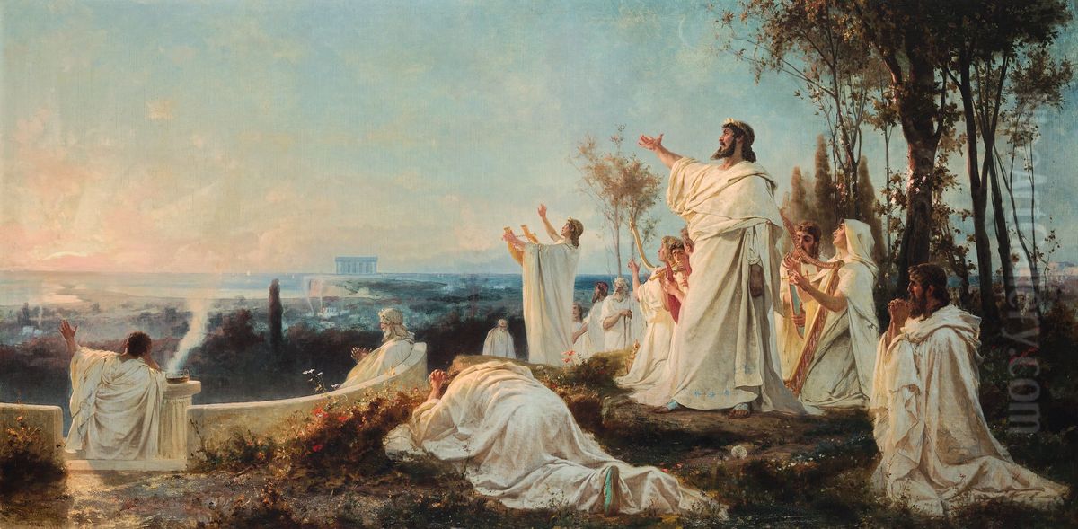 HYMN OF THE PYTHAGOREANS TO THE RISING SUN Oil Painting by Fyodor Bronnikov