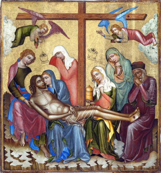 Descent from the Cross Oil Painting by Master of Vyssi Brod