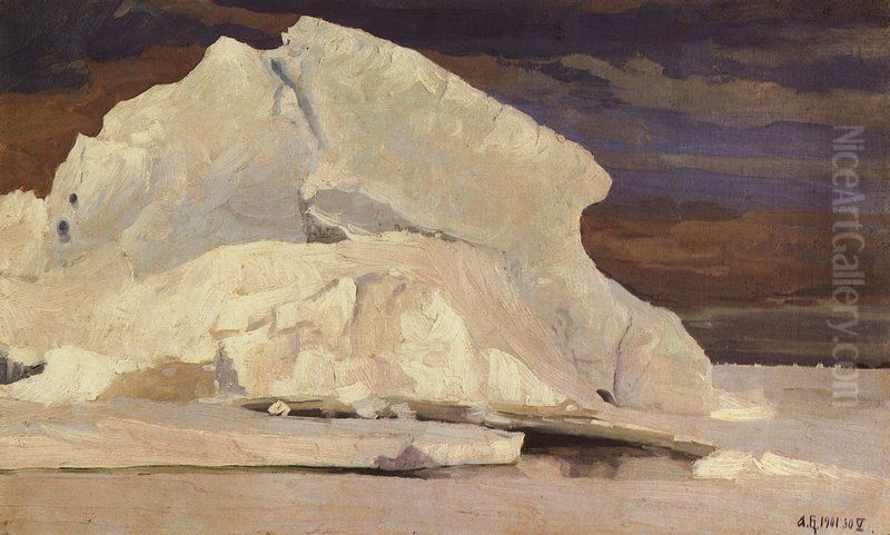 Iceberg in the Kara Sea Oil Painting by Alexander Alexeyevich Borisov
