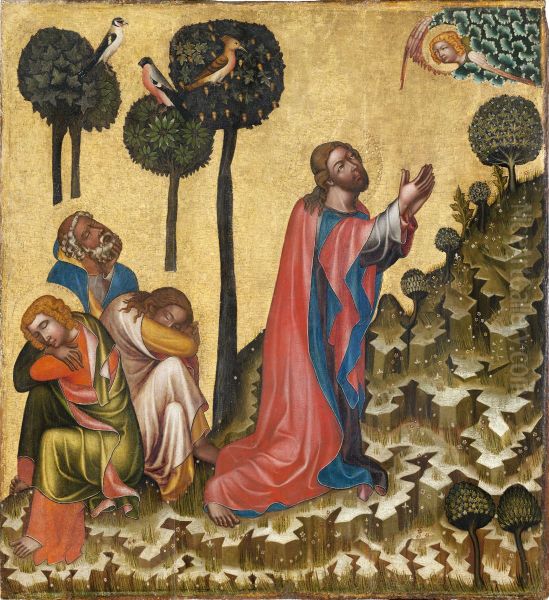 Christ on the Mount of Olives Oil Painting by Master of Vyssi Brod