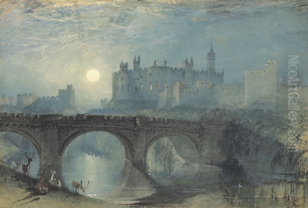 Alnwick Castle Oil Painting by J. M. W. Turner