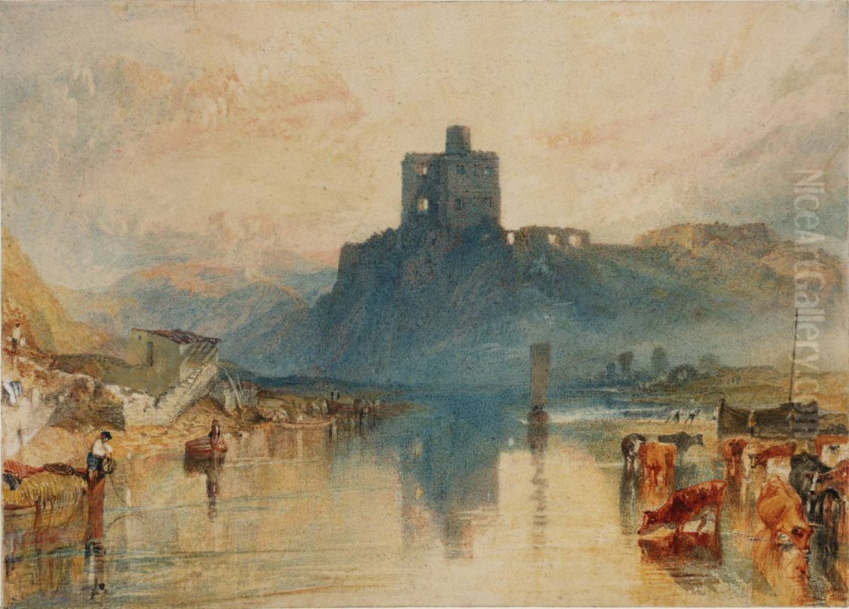 Norham Castle, on the River Tweed Oil Painting by J. M. W. Turner