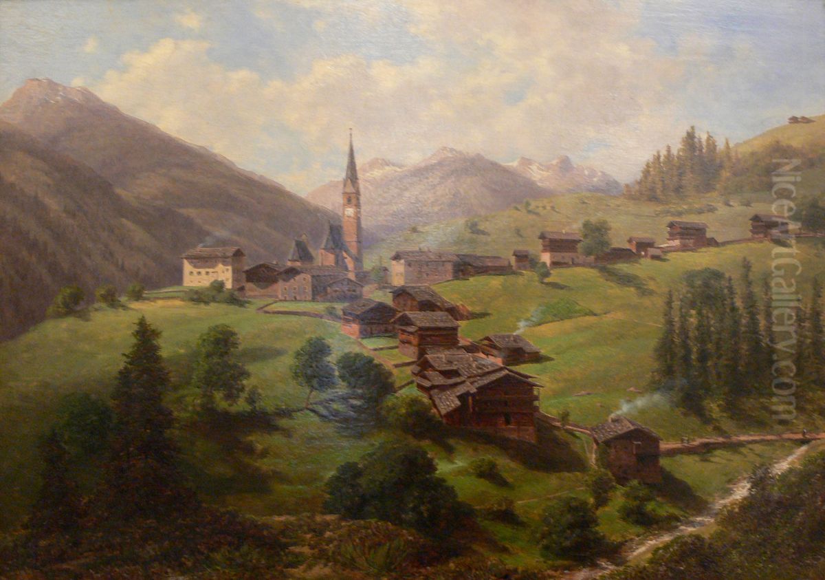 St. Pankraz im Ultental Oil Painting by Gottfried Seelos
