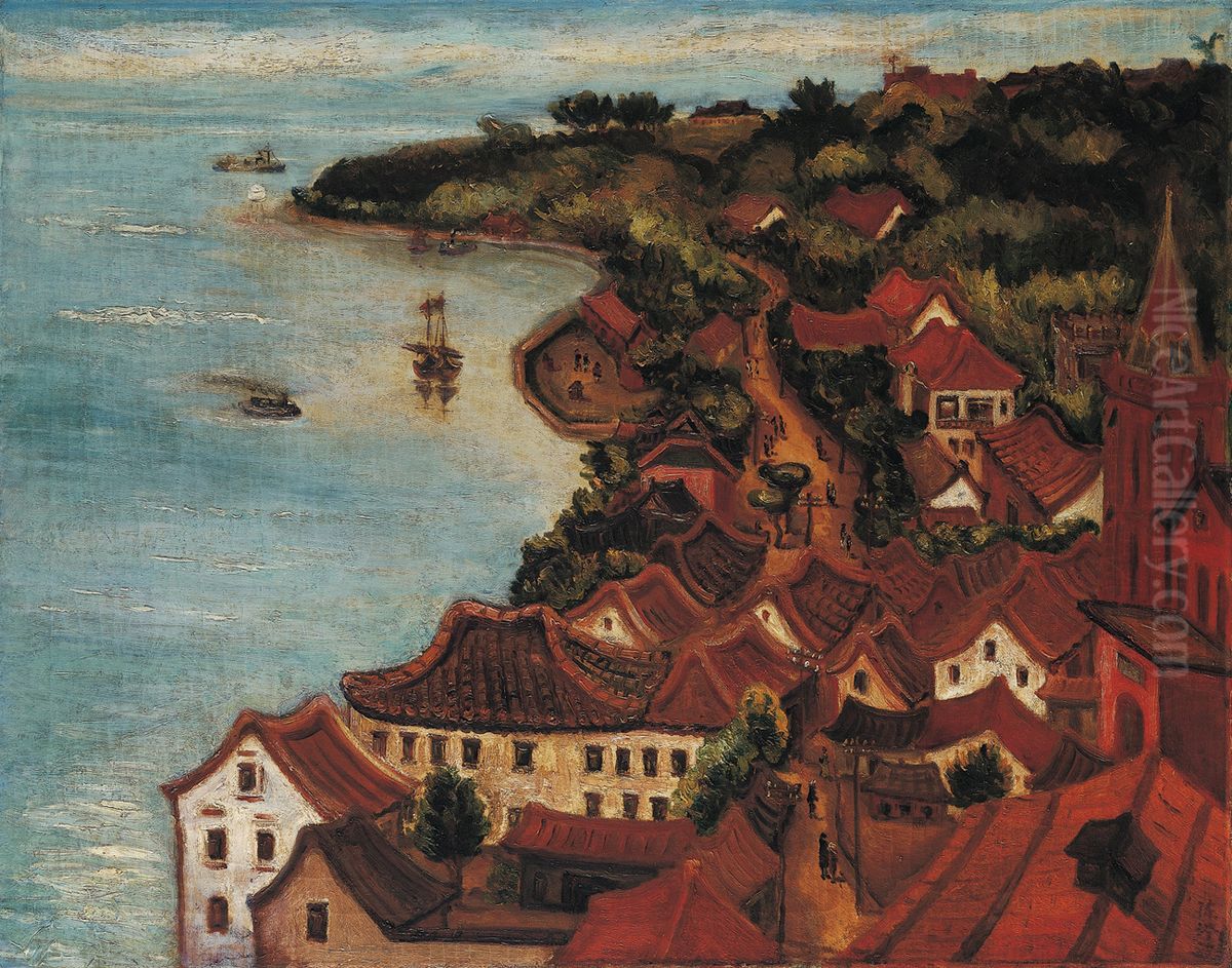 <<dan shui xi zhao>> Oil Painting by Tan Teng-pho