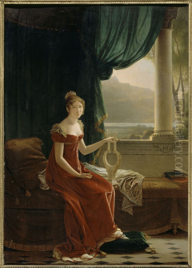 Queen Hortense of Holland Oil Painting by Francois Fleury-Richard Queen Hortense of Holland Oil Painting by Francois Fleury-Richard