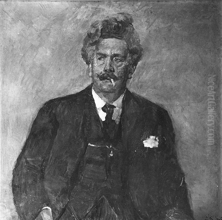 Johan Halvorsen Oil Painting by Christian Krohg
