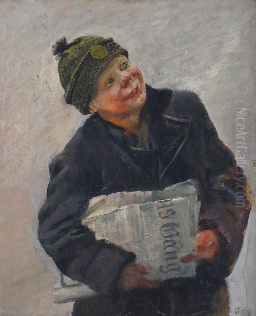 Verdens gang Oil Painting by Christian Krohg