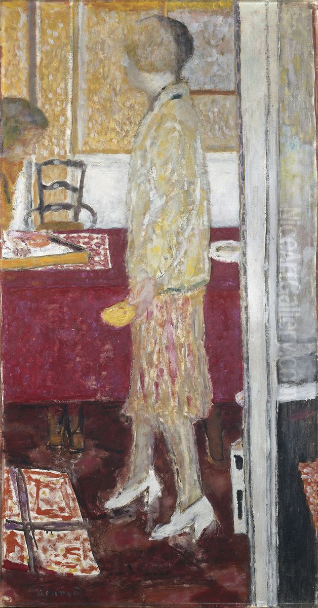 Marthe dans la salle a manger au Cannet Oil Painting by Pierre Bonnard
