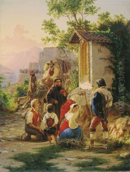 <<U casovni>> Oil Painting by Fyodor Bronnikov