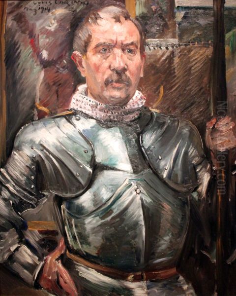 Avtoportret v dospehah Oil Painting by Lovis (Franz Heinrich Louis) Corinth