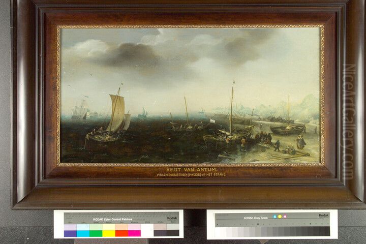 Pinken op het strand Oil Painting by Aert Anthoniszoon