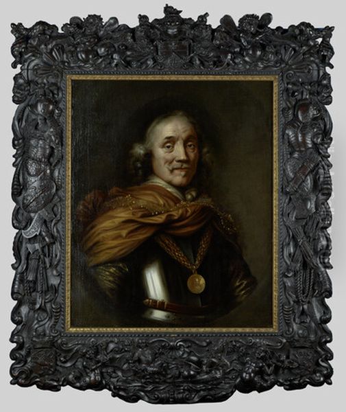 Portrait of Maerten Harpertsz. Tromp (1598-1653) Oil Painting by Jan Andrea Lievens