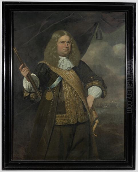 Portret van luitenant-admiraal Adriaen Banckert Oil Painting by Hendrick Berckman