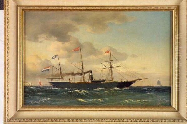 Het mailschip ss. Rembrandt van de Stoomvaart-Maatschappij 