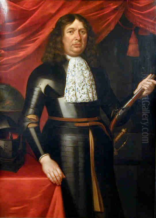 Portret van kapitein-ter-zee Cornelis van der Zaan Oil Painting by Jan van Neck
