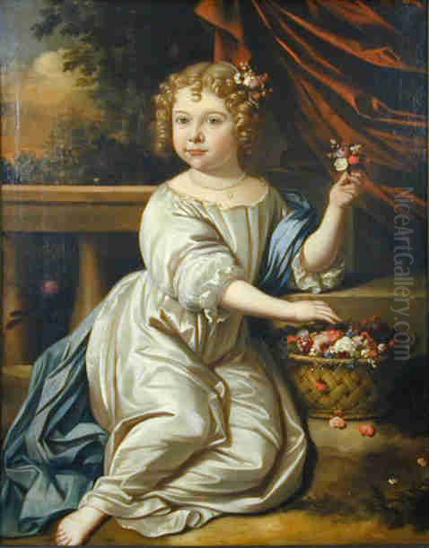Portret van Maria van der Zaan Oil Painting by Jan van Neck
