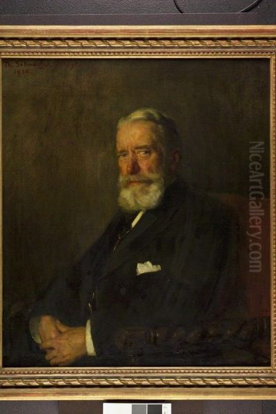Portret van Albertus Vinke Oil Painting by Therese Schwartze