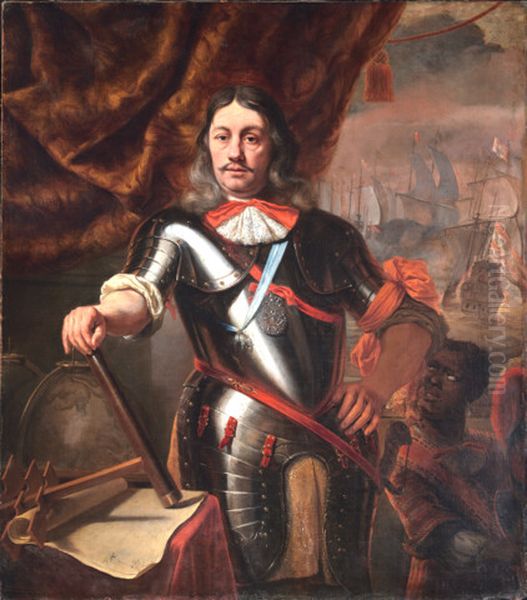 Portrait of Lieutenant Admiral Cornelis Tromp (1629-1691) Oil Painting by Ferdinand Bol