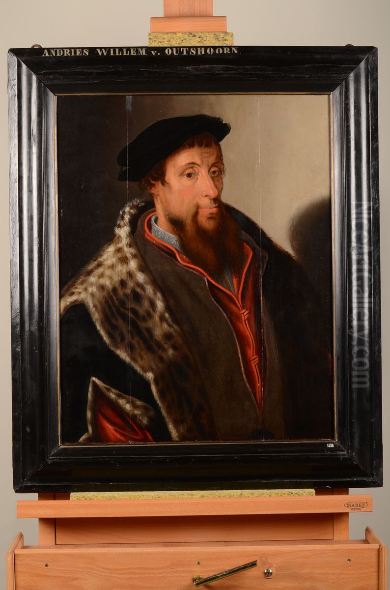 Portrait of Andries Willemsz. van Sonnevelt, named Van Oudshoorn Oil Painting by Maarten Van Heemskerck