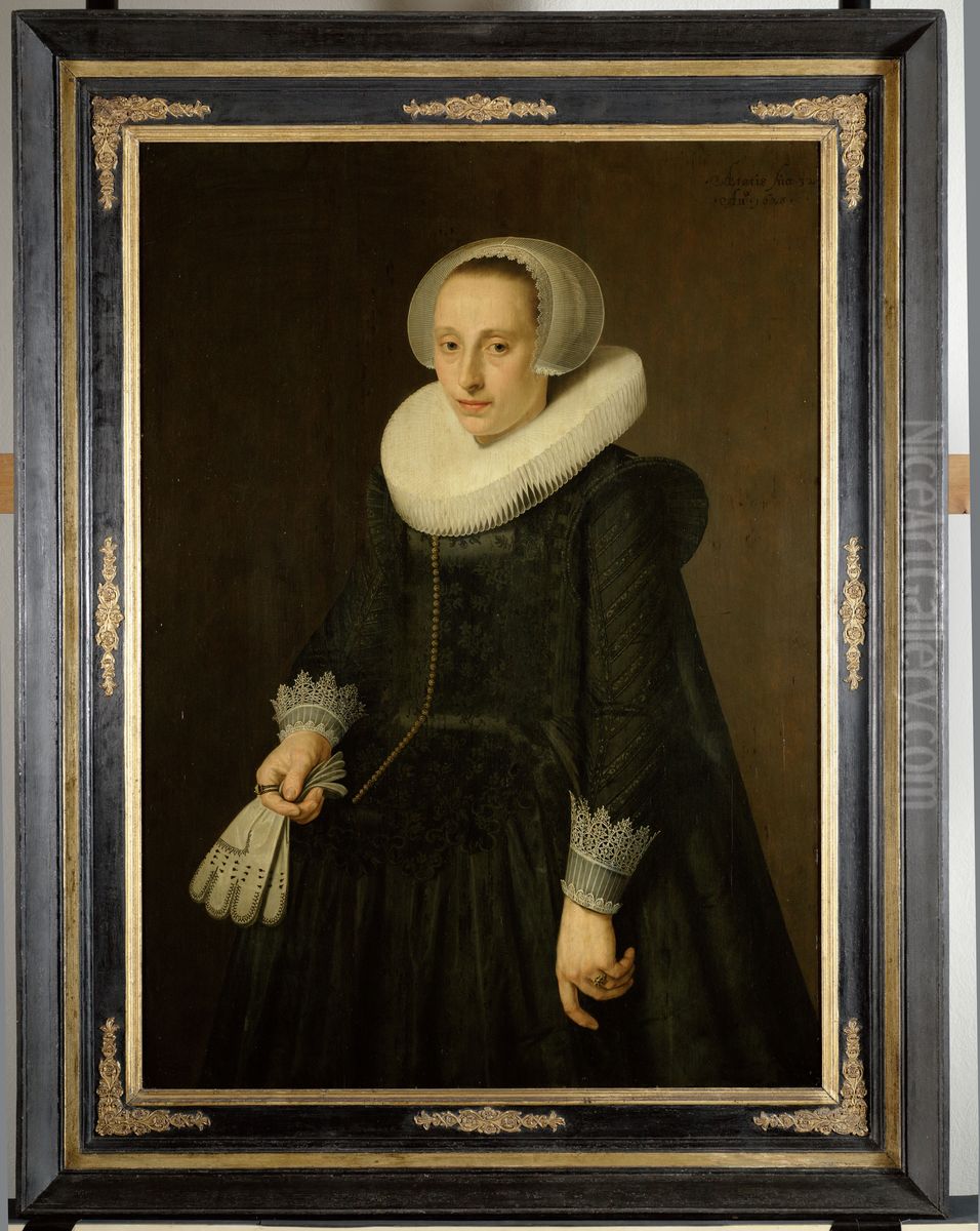 Portrait of a woman Oil Painting by Nicolaes Eliaszoon Pickenoy