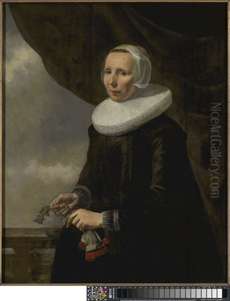Portret van Aechje Claesdr Moer Oil Painting by Caesar Van Everdingen