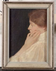 Portret van een dame en profil